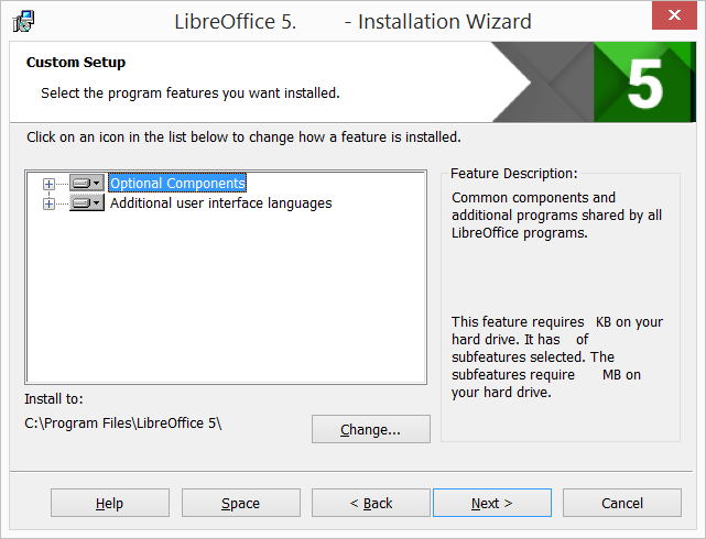 Custom Setup | Installation Wizard